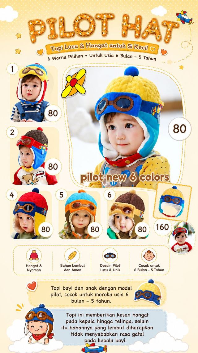 Topi Pilot Bayi